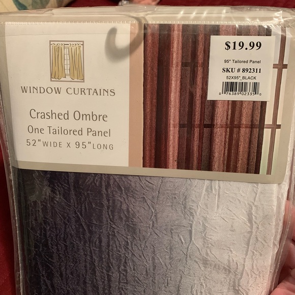 NIP - Window sheers - Crashed Ombre black, dark grey, medium gray to light gray - Picture 2 of 7